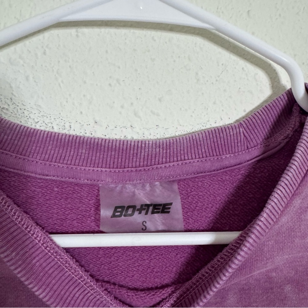 Bo+Tee Purple oversized Crewneck Sweatshirt - Picture 3 of 4